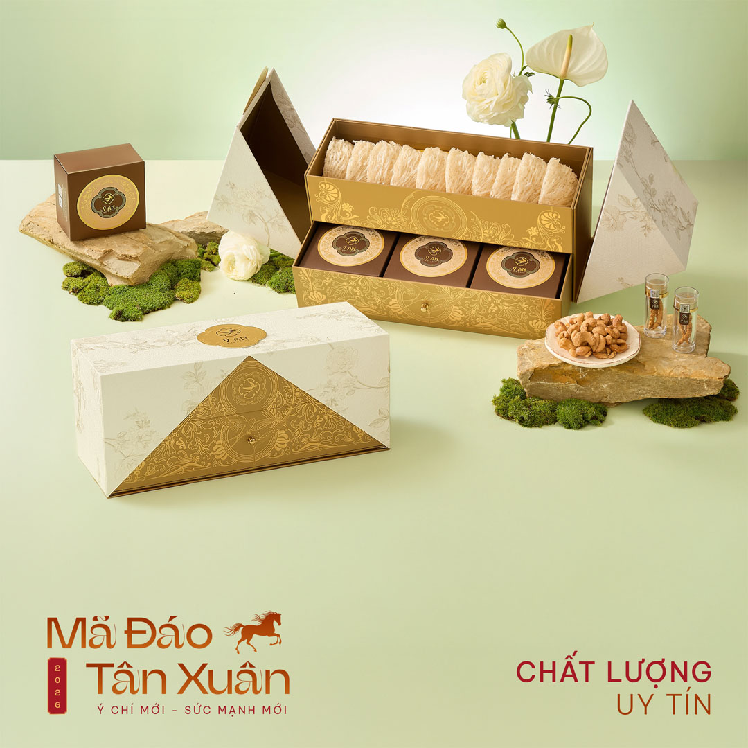 Set Quà Tặng Tết 2 Cánh Mở Hộp Trắng Sang Trọng - Ảnh 2